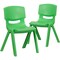 Flash Furniture Green Plastic Stackable School Chair with 15.5" Seat Height, PK2 2-YU-YCX-005-GREEN-GG - alternate 8